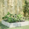 Best Stål højbed 100x100x33,5 cm - Robust og slidstærk | Farve: Hvid Krukker & Plantebeholdere