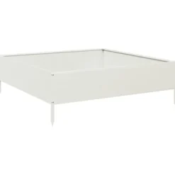 Best Stål højbed 100x100x33,5 cm - Robust og slidstærk | Farve: Hvid Krukker & Plantebeholdere