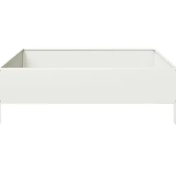 Best Stål højbed 100x100x33,5 cm - Robust og slidstærk | Farve: Hvid Krukker & Plantebeholdere