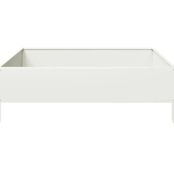 Best Stål højbed 100x100x33,5 cm - Robust og slidstærk | Farve: Hvid Krukker & Plantebeholdere