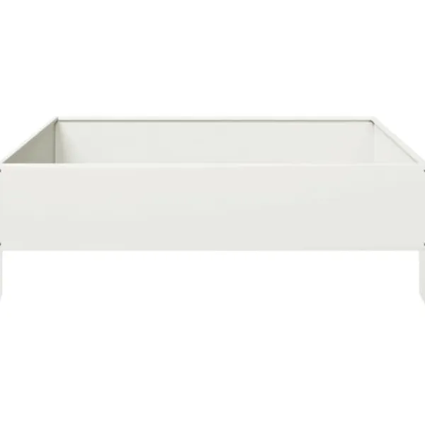 Best Stål højbed 100x100x33,5 cm - Robust og slidstærk | Farve: Hvid Krukker & Plantebeholdere