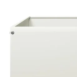 Best Stål højbed 100x100x33,5 cm - Robust og slidstærk | Farve: Hvid Krukker & Plantebeholdere