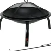 Pejse^STÅLPELDSPEJS MED FOLDBARE BEN 56*39CM - W-99912