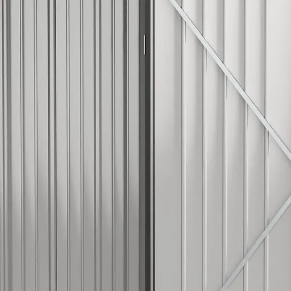 Stålskur 1,34 m², aflåseligt pulpettag, 161,5×94,5×196 cm, sort Skure, Garager & Carports