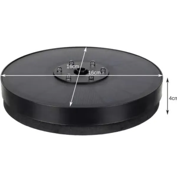 Springvand & Damme^Stort solcelledrevet springvand | Batteri og RGB belysning | 16 cm