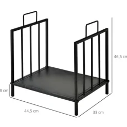 Clearance Stove Holz Regal til indendørs brug, 44,5 x 33 x 46,5 cm, med håndtag, til Brännholz, metal, sort Tilbehør Til Brændeovne & Pejse