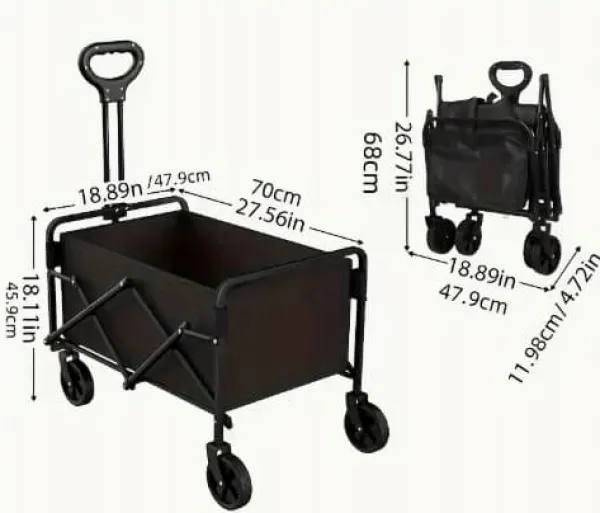 Discount Strand, Camping, Have, Foldevogn 100 Kg, Lommer Haveværktøj