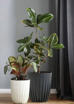 Outlet Strippet ECO Recycling Urtepotte Hvid Krukker & Plantebeholdere