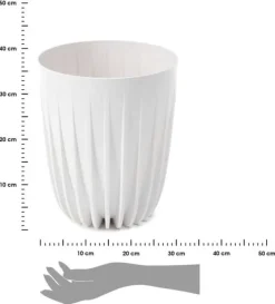 Outlet Strippet ECO Recycling Urtepotte Hvid Krukker & Plantebeholdere