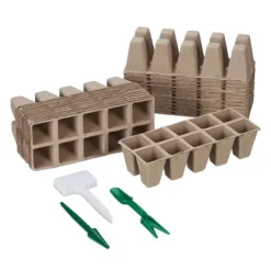 Online Sætte med plantepotter, 5x3,5x3,5 cm, Brun Kit Til Plante- & Urtedyrkning