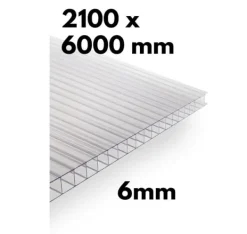 Drivhus^Stykke drivhus flervægsplade / klar polycarbonat 700x1500mm - 4mm, 4stk.