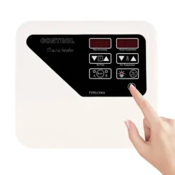 Styring til saunaovn - Temperaturcontroller - Tørsauna - 3–9 kW - 220–240 V - Lysstyring maks. 60 W - Drejeknap - Plast Sauna