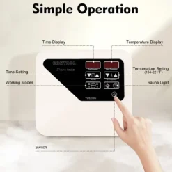 Styring til saunaovn - Temperaturcontroller - Tørsauna - 3–9 kW - 220–240 V - Lysstyring maks. 60 W - Drejeknap - Plast Sauna