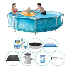 Best Super Pool Sæt - Intex Metalramme Rund Strand 305x76 cm Pooler