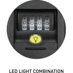 Discount Surflogic Padlock Keyguard Led Light Sort Pengeskabe
