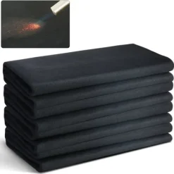 Sale Svejsetæppe i kulstoffilt 4-pak, 37"x36", flammehæmmende, varmebestandigt op til 980°C, skærbar isoleringspude. Brandtæppe