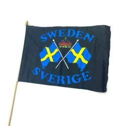 Flag & Vindposer^Svensk flag på pind