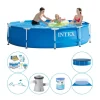 Pooler^Svømmebassin med tilbehør - Intex Metalramme Rund 305x76 cm