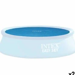 Pool- & Spatilbehør^Swimmingpool Cover Intex 29023 EASY SET/METAL FRAME Ø 448 cm 419 x 419 cm