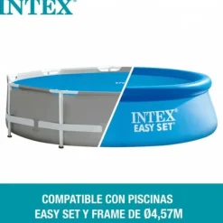 Pool- & Spatilbehør^Swimmingpool Cover Intex 29023 EASY SET/METAL FRAME Ø 448 cm 419 x 419 cm