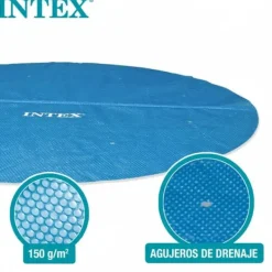 Pool- & Spatilbehør^Swimmingpool Cover Intex 29023 EASY SET/METAL FRAME Ø 448 cm 419 x 419 cm