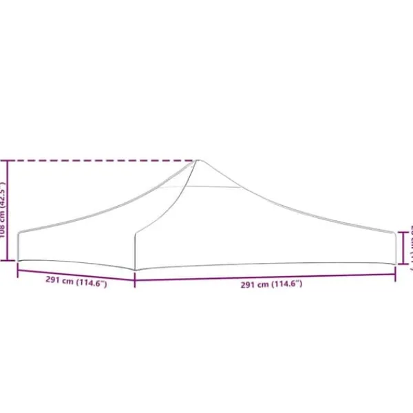 Telte & Lysthuse^Tag til festtelt 3x3 m - UV-bestandigt oxfordstof | Farve: Grøn | Vægt: 270 g/m²