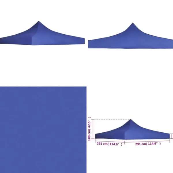 Telte & Lysthuse^Tag til festtelt 3x3 m blå - Tag Til Festtelt - Tage Til Festtelte - Home & Living