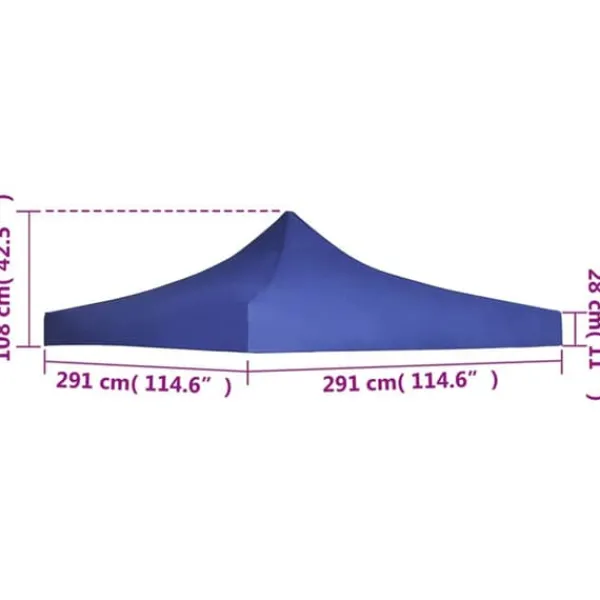 Telte & Lysthuse^Tag til festtelt 3x3 m blå - Tag Til Festtelt - Tage Til Festtelte - Home & Living