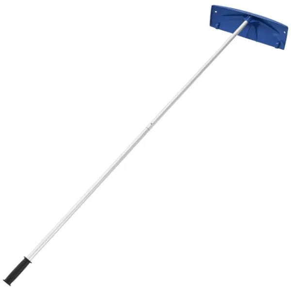 New Tagrive - Tagsneskraber med hjul - 60 cm PP-blad - 1,18–5,55 m Teleskopskaft - Skridsikkert Håndtag - Letvægt - Til Sne, Blade og Affald Snerydning