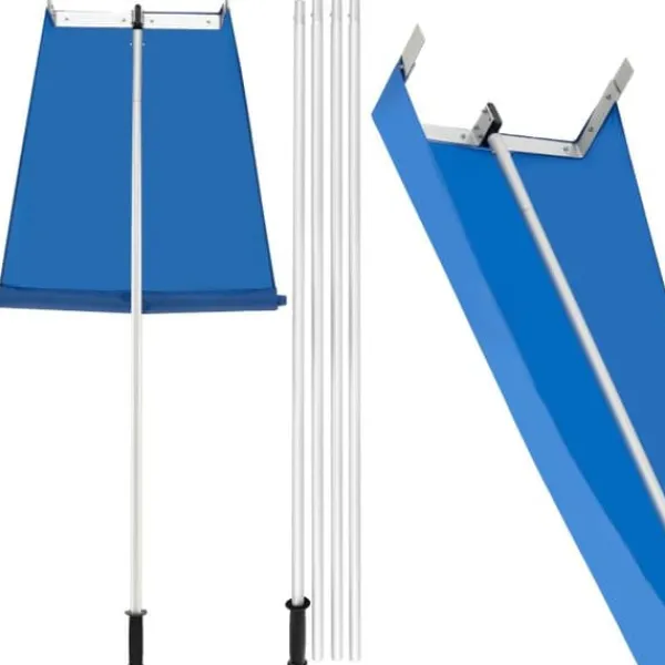 Flag & Vindposer^Tagriveske, 170x45x23 cm, Sølvblå