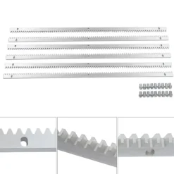 Clearance Tandstænger til elektrisk skydeportsåbner, 6 m (6×1 m), rustfrit stål, sølv Skure, Garager & Carports