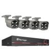 Best Techage Sikkerhedskamera System, 8 Kanal NVR, AI Menneske Detektion,8CH 4Stk 5MP Kamera, Ingen Sikkerhedsmonitorer & Videokameraer