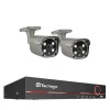 Discount Techage Sikkerhedskamera System, 8 Kanal NVR, AI Menneske Detektion,8CH 2Stk 5MP Kamera, 4T Sikkerhedsmonitorer & Videokameraer