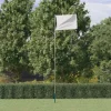 Discount Teleskopflagstang 5,5 m i aluminium | Farve: Sølv | Justerbar og vejrbestandig Flag & Vindposer
