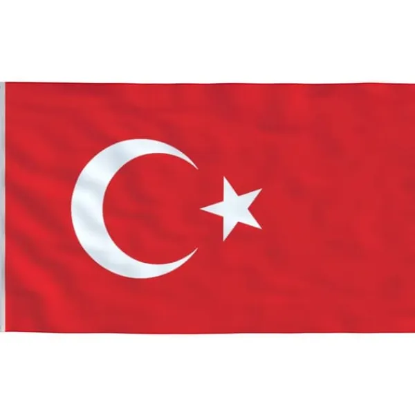 Outlet Teleskopisk flagstang med tyrkisk flag - Aluminium | Højde: 6,23 m Flag & Vindposer