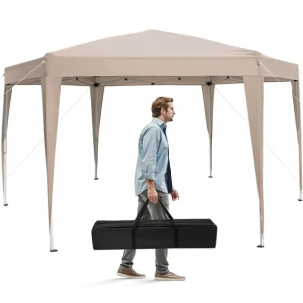 Best Teltpavillon, 400x348 cm, Khaki Telte & Lysthuse