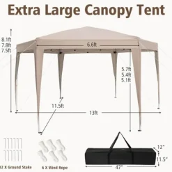 Best Teltpavillon, 400x348 cm, Khaki Telte & Lysthuse