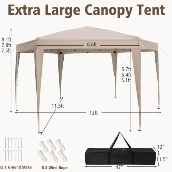 Best Teltpavillon, 400x348 cm, Khaki Telte & Lysthuse