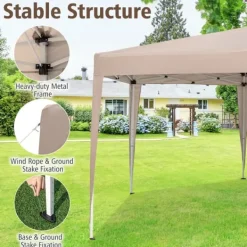 Best Teltpavillon, 400x348 cm, Khaki Telte & Lysthuse