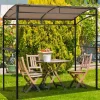 Online Terrasse Grilltelt, 216x134x211 cm, Brun Buer, Spalier, Lysthuse Uden Tag