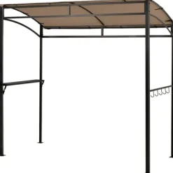 Online Terrasse Grilltelt, 216x134x211 cm, Brun Buer, Spalier, Lysthuse Uden Tag