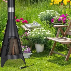 Pejse^Terrassebålsted, 120x45 cm, Sort
