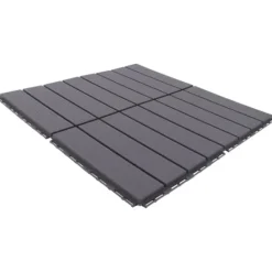 Havedekorationer^Terrassefliser - Klik-/Interlocking gulvfliser - PP-plast - 22-pak - Udendørs - DIY montering