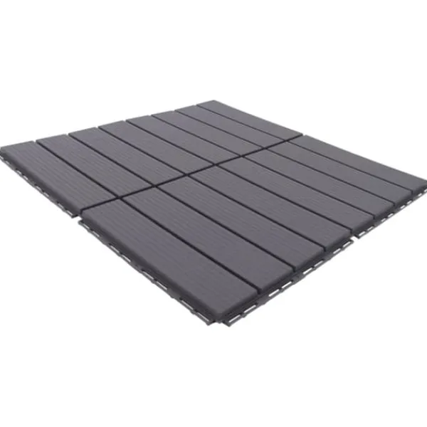 Havedekorationer^Terrassefliser - Klik-/Interlocking gulvfliser - PP-plast - 22-pak - Udendørs - DIY montering