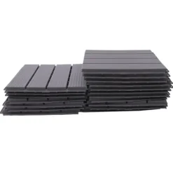 Havedekorationer^Terrassefliser - Klik-/Interlocking gulvfliser - PP-plast - 22-pak - Udendørs - DIY montering