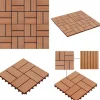 Havedekorationer^Terrassefliser 22 stk. 30 x 30 cm 2 m2 WPC teakfarve - Terrasseflise - Terrassefliser - Home & Living