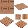 Online Terrassefliser 11 stk. WPC 30 x 30 cm 1 m2 teakfarvet - Terrasseflise - Terrassefliser - Home & Living Havedekorationer