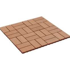 Online Terrassefliser 11 stk. WPC 30 x 30 cm 1 m2 teakfarvet - Terrasseflise - Terrassefliser - Home & Living Havedekorationer