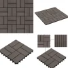Havedekorationer^Terrassefliser 11 stk. WPC 30 x 30 cm 1 m2 mørkebrun - Terrasseflise - Terrassefliser - Home & Living