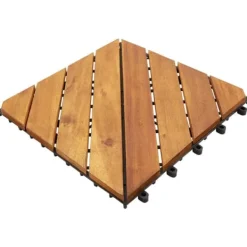 Hot Terrassefliser 20 stk. 30x30 cm massivt akacietræ brun - Terrasseflise - Terrassefliser - Home & Living Havedekorationer